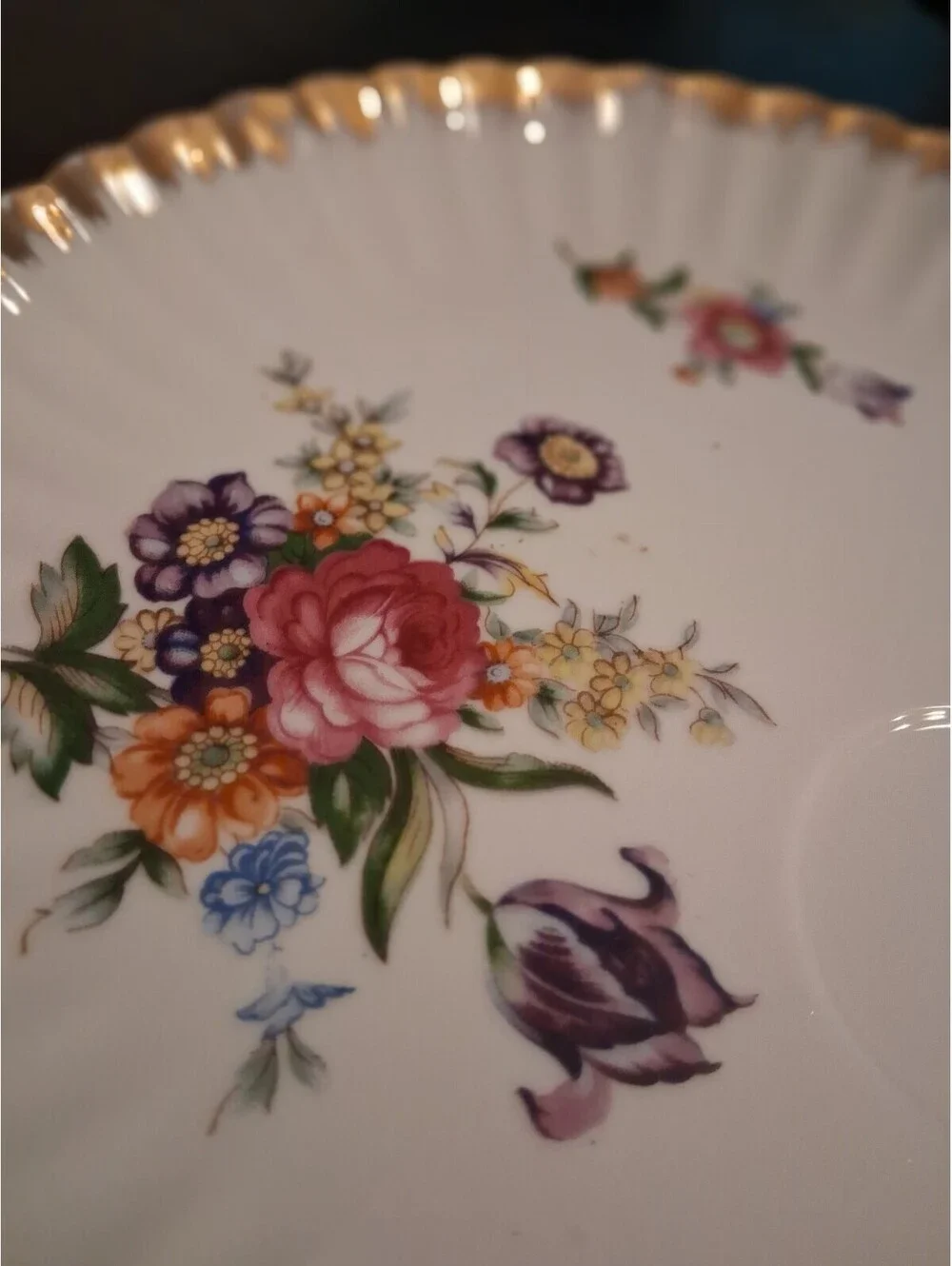 Vintage Floral Porcelain Tea Cup Saucer Plate Made in Japan